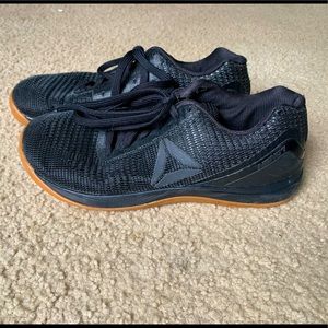 Reebok Women's Black Knit Training Shoes with Gum Outsole